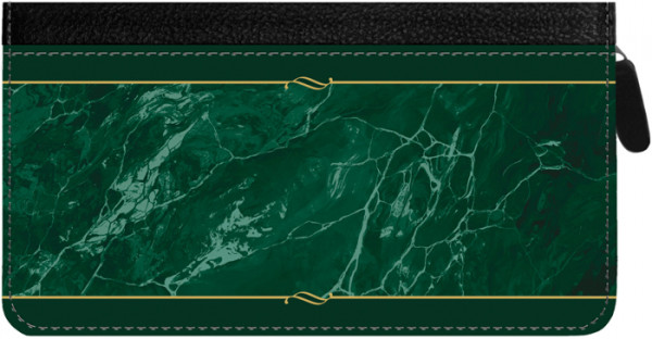 Green Marble Zippered Checkbook Cover | CLZ-VAL018