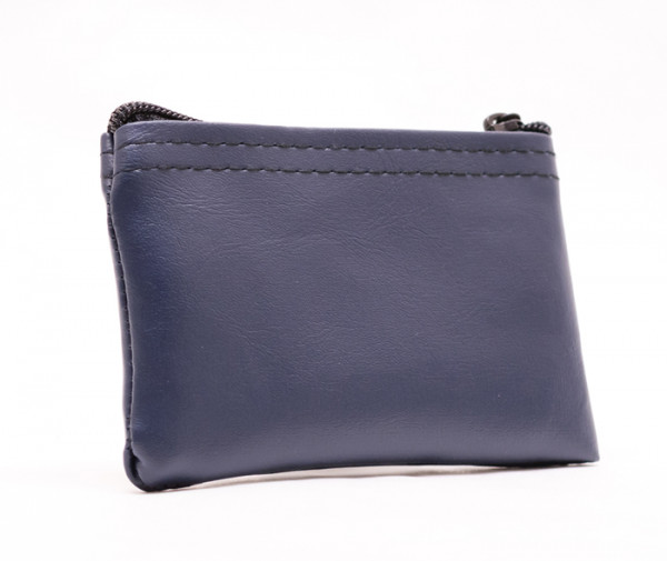 Navy Blue Zipper Wallet, 3\" X 4.5\"