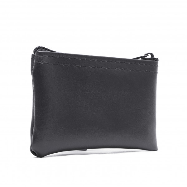 Black Zipper Wallet, 3" X 4.5"