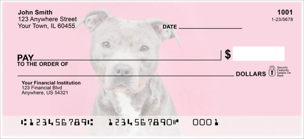 Bully Breed Love Personal Checks | DOG-113