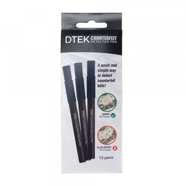 D-TEK Counterfeit Detector Pen, 12/Box