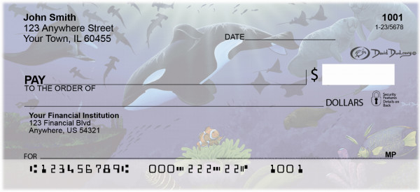 Whales and Lighthouse Personal Checks By David Dunleavy | DUN-03