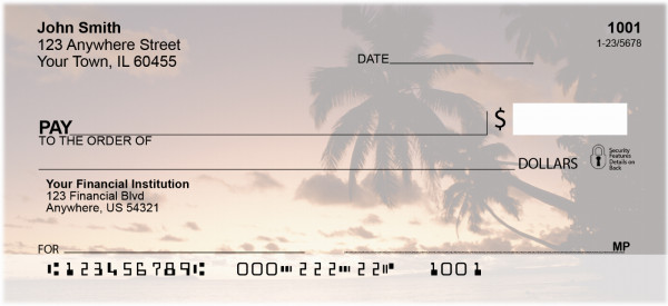 Sunset Silhouettes Personal Checks
