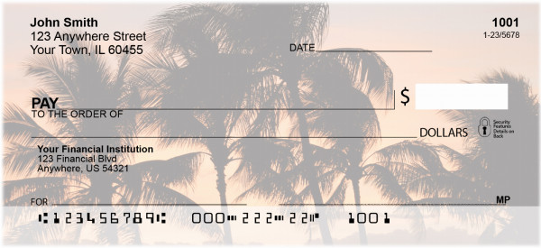 Palm Paradise Personal Checks | EVC-18