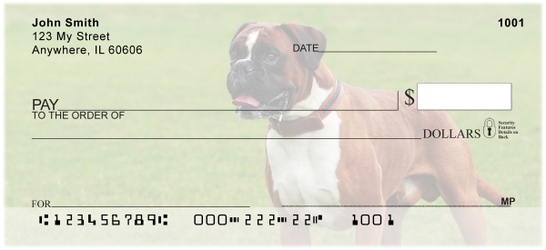 Boxer Dogs Personal Checks