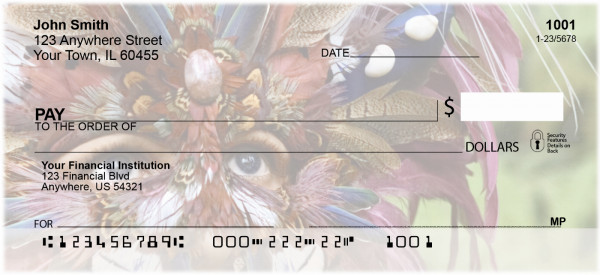 Feathered Masks Personal Checks