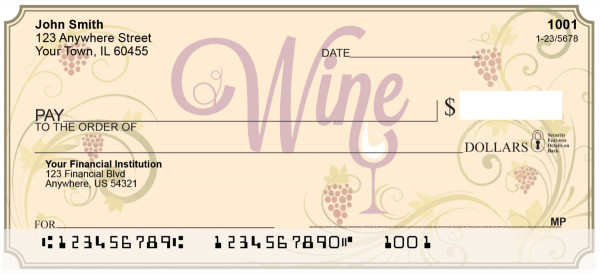 Wine N' Vine Personal Checks | FOD-76
