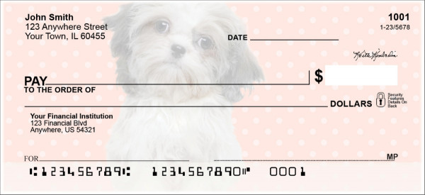 Shih Tzu Pups Keith Kimberlin Personal Checks | KKM-31