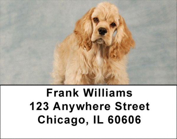Cuddly Cocker Puppies Address Labels