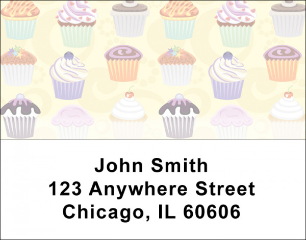 Colorful Cupcakes Address Labels | LBEVC-44