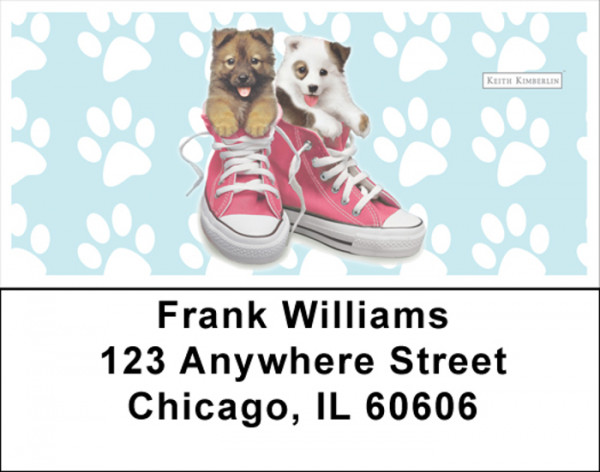 Pups in Chucks Keith Kimberlin Address Labels | LBKKM-02