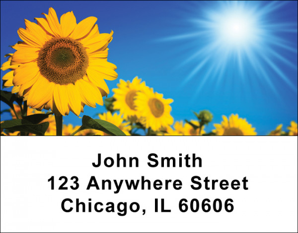 Sunflower Address Labels | LBNAT-08