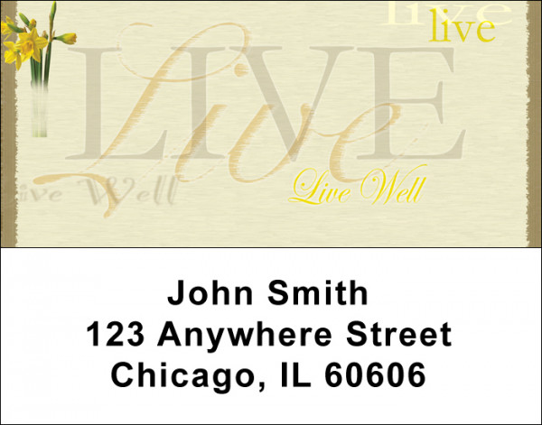 Live, Laugh, Love Address Labels | LBNAT-10