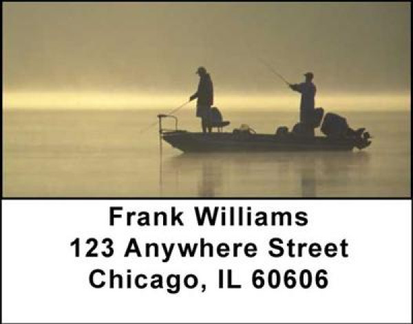 Gone Fishing Address Labels | LBSPO-21