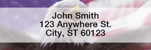 American Eagle Pride Narrow Address Labels