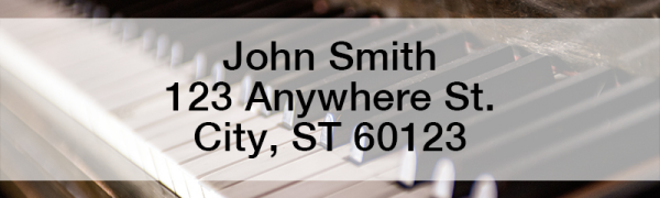 Pianos Rectangle Address Labels