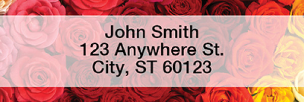 Roses Narrow Address Labels