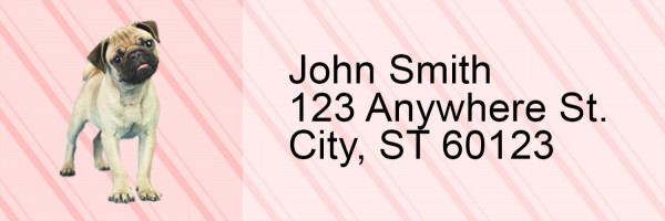 Pug Pups Keith Kimberlin Address Labels | LRRKKM-30