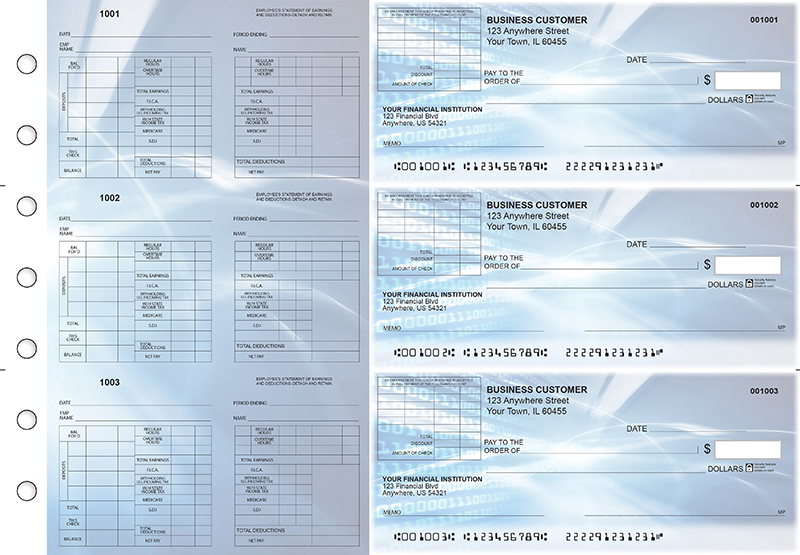 Multi-Purpose Corner Voucher Business Checks