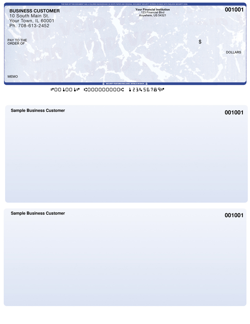 22 Blank Business Checks Marble Blue Top Business & Industrial In Blank Business Check Template Word